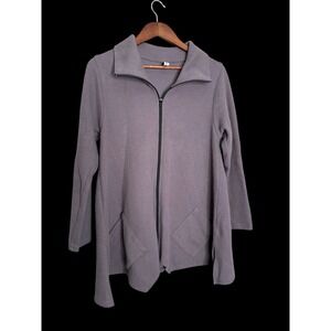 FH Clothing Co. Women's Light Purple Ribbed Zip Front Collar Jacket Size S